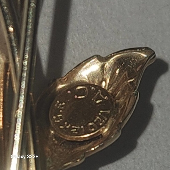 Vintage Signed AZ 1/20 12 Kt GF Rose Bouquet Pin Brooch - Picture 4 of 9